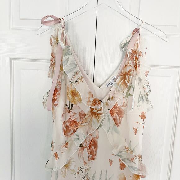 Christian Lacroix Floral Ruffle Midi Dress - Picture 2 of 11